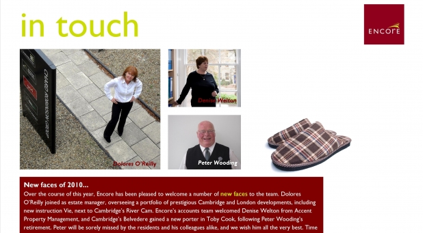 'in touch' forms part of Encore's ongoing strategy to continuously improve its communication channels